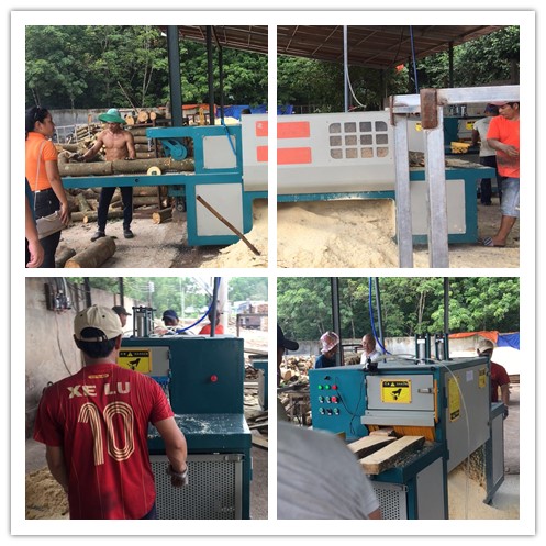 2018年7月越南原木多片鋸、方木多片鋸現(xiàn)場工作圖