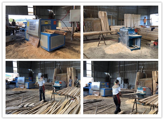 2018年6月湖南懷化雙排鏈原木多片鋸、小型方木多片鋸現(xiàn)場工