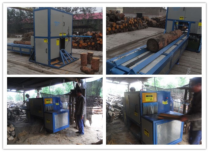 山西長治--原木截斷機、原木多片鋸工作圖