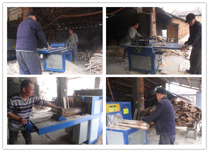 湖南長(zhǎng)德-原木多片鋸、清邊機(jī)工作圖